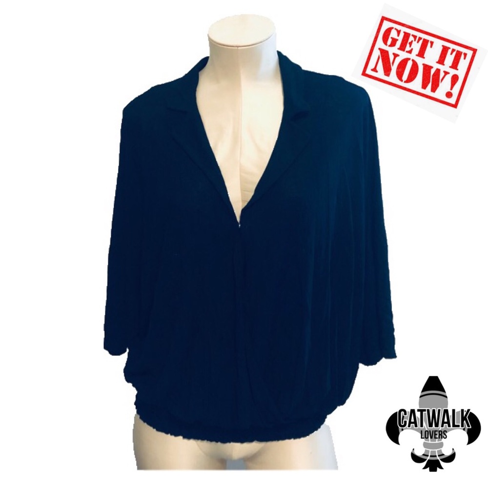Anthropologie batwing ruched top